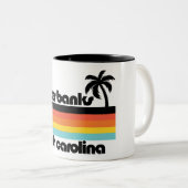 Outer Banks North Carolina Tweekleurige Koffiemok (Voorkant rechts)