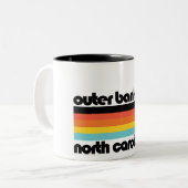 Outer Banks North Carolina Tweekleurige Koffiemok (Voorkant links)