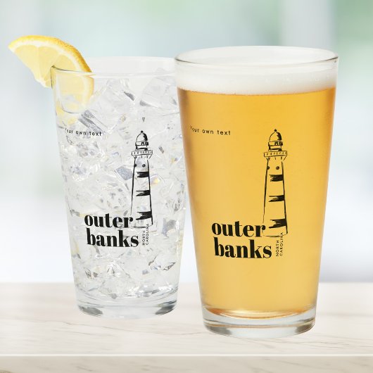 Outer Banks North Carolina vuurtoren bier Glas