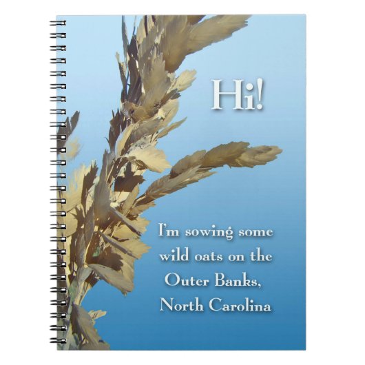 Outer Banks North Carolina Wild Oats Notitieboek (Voorkant)
