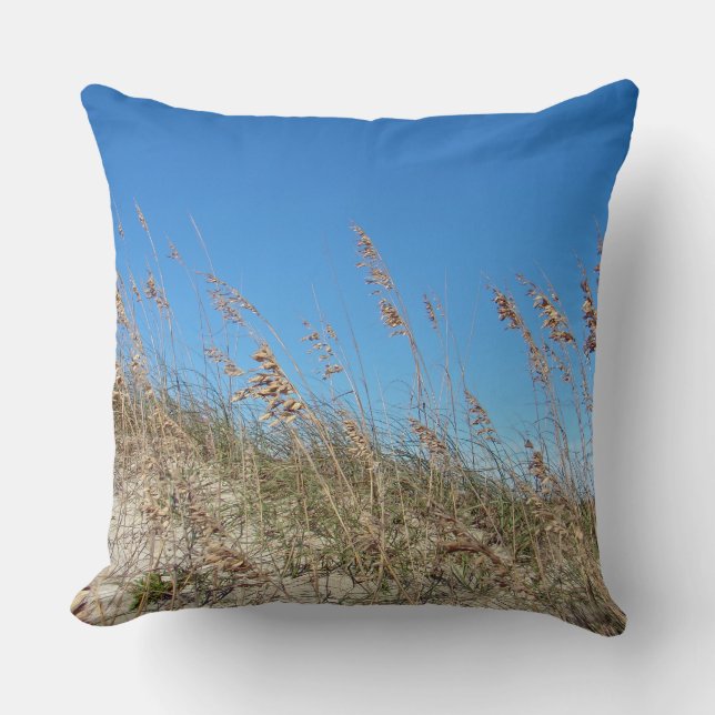Outer Banks North Carolina Wild Oats Zee Oats Kussen (Voorkant)