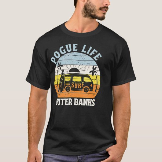 Outer Banks Pogue Life OuterBanks Surfboard Van T-shirt (Voorkant)