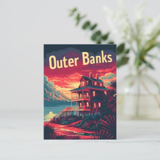 Outer Banks reisadvertentie Briefkaart (Staand voorkant)