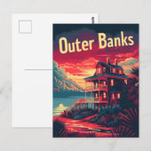 Outer Banks reisadvertentie Briefkaart (Voorkant / Achterkant)