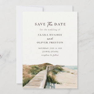 Outer Banks Zeerijst Zandduin Kustlijn Trouw Save The Date