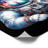 Outer Bunny Paasdag Konijn USA Fun Space Poster (Hoek)