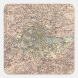 Outer London Vierkante Sticker