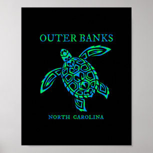 Outer Nks North Carolina Zeeschildpad Obx Reis Sou Poster