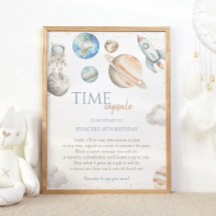 Outer Space 1e verjaardag Eerste reis rond de zon