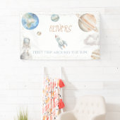 Outer Space 1e verjaardag Eerste reis rond de zon Spandoek (Insitu)