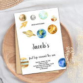 Outer Space 1st Birthday Theme Kaart