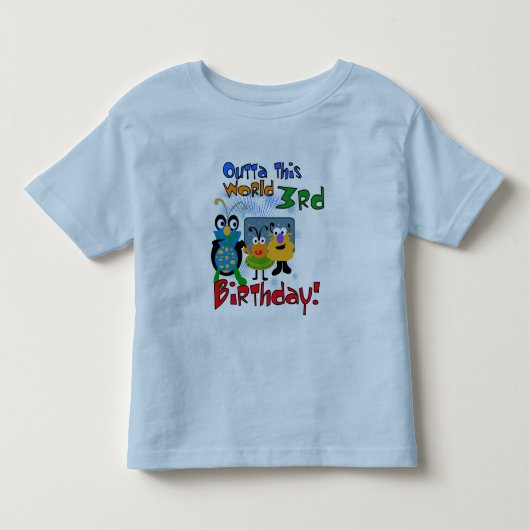 Outer Space 3e verjaardag Tshirts en geschenken (Voorkant)