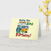 Outer Space 3e verjaardag Tshirts en geschenken Kaart (Gele Bloem)