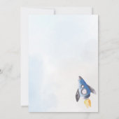 Outer Space Adventure verjaardagsuitnodiging Kaart (Achterkant)