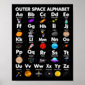 Outer Space Alphabet Astronomy Science Teacher Kin Poster (Voorkant)