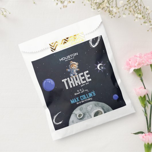 Outer Space Astronaut Any Age Birthday Bedankzakje (Gezegeld)
