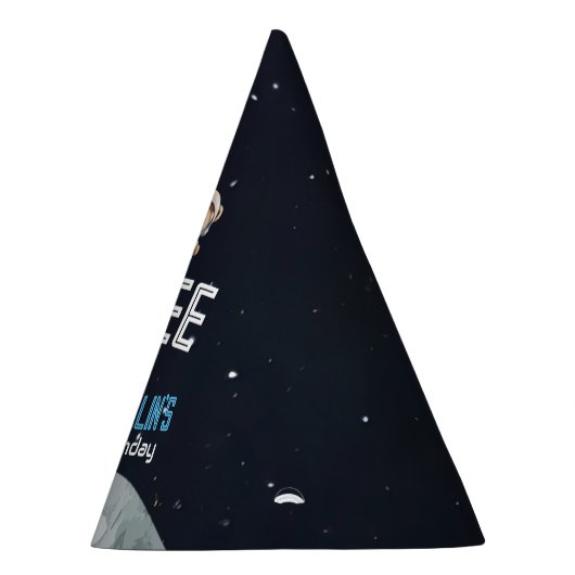 Outer Space Astronaut Any Age Birthday Feesthoedjes (Rechts)