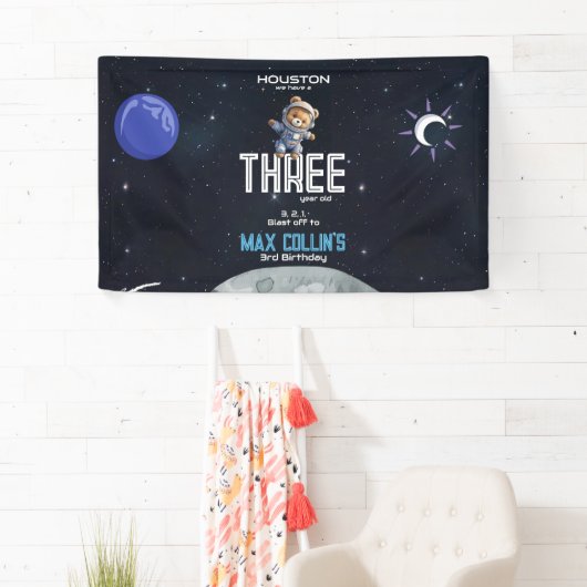 Outer Space Astronaut Any Age Birthday Spandoek (Insitu)