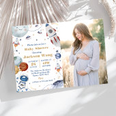 Outer Space Astronaut Baby shower Party Foto Kaart