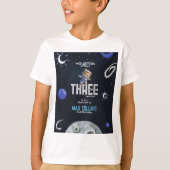 Outer Space Astronaut Birthday Kids T-shirt (Voorkant)