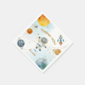 Outer Space Astronaut Birthday Thank You Servet (Hoek)