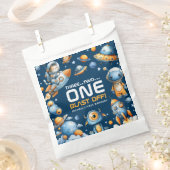 Outer Space Astronaut Cat Blast Off 1st Birthday Bedankzakje (Geknipt)