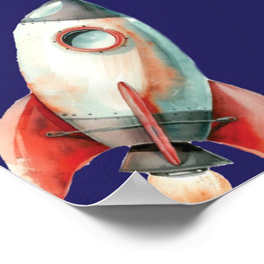 Outer Space Astronaut eerste verjaardag Poster (Hoek)