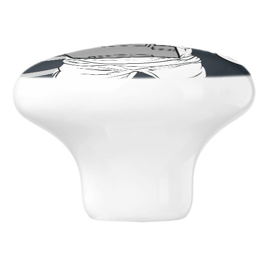 Outer Space Astronaut Foto gepersonaliseerd Keramische Knop (Zijkant)