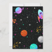 Outer Space astronaut jongen verjaardag Kaart (Achterkant)