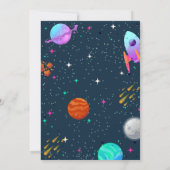 Outer Space astronaut jongen verjaardag Kaart (Achterkant)
