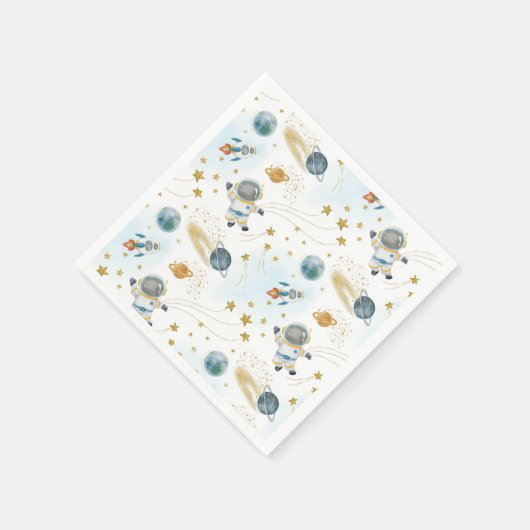 Outer Space Astronaut Pattern Servet (Hoek)