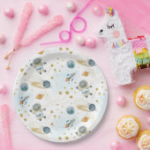 Outer Space Astronaut Stars Pattern Papieren Bordje (Feest)