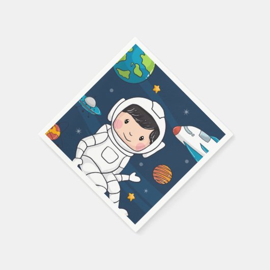 Outer Space Astronaut Verjaardagsfeest Servet (Hoek)