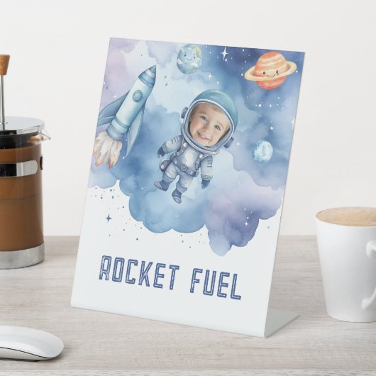 Outer Space Astronaut verjaardagsfeestje Rocket Fu Reclamebord Met Voetstuk (Insitu)