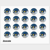 Outer Space Astronaut Verjaardagsfeestje Sticker (Vel)