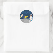 Outer Space Astronaut Verjaardagsfeestje Sticker (Tas)