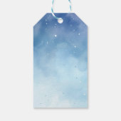 Outer Space Astronaut verjaardagsfoto Dank u Cadeaulabel (Achterkant)