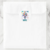 Outer Space Astronaut Verjaardagsjongen Ronde Sticker (Tas)