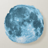 Outer Space Astronomy Astronaut Nursery Moon  Rond Kussen (Voorkant)