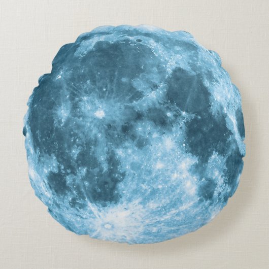 Outer Space Astronomy Astronaut Nursery Moon  Rond Kussen (Voorkant)