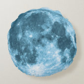 Outer Space Astronomy Astronaut Nursery Moon  Rond Kussen (Achterkant)