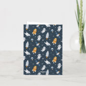 Outer Space Baby Jongens Baby Shower Bedankkaart (Achterkant)