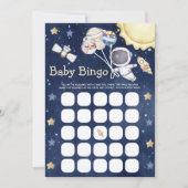 Outer Space Baby Shower Bingo spelkaart Kaart (Voorkant)