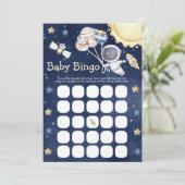 Outer Space Baby Shower Bingo spelkaart Kaart (Staand voorkant)