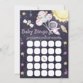 Outer Space Baby Shower Bingo spelkaart Kaart (Voorkant)