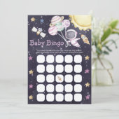Outer Space Baby Shower Bingo spelkaart Kaart (Staand voorkant)