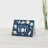 Outer Space Baby shower Dank u voor uw opmerking Bedankkaart (Voorkant)