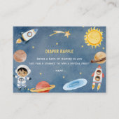 Outer Space Baby shower Luier Raffle Informatiekaartje (Voorkant)