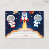 Outer Space Baby shower Luier Raffle Ticket ENCL Informatiekaartje (Voorkant)