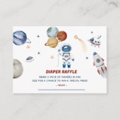 Outer Space Baby shower Luier Raffle Ticket ENCL Informatiekaartje (Voorkant)